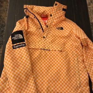 2013 Supreme x TNF Yellow Checkered Pullover